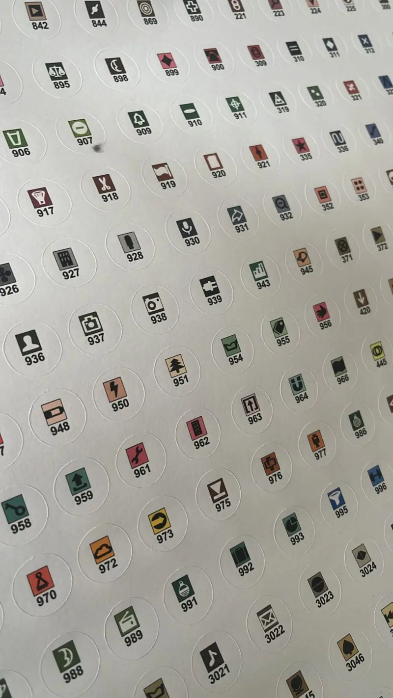 Stickerbogen // Bilder mit vielen Farben // 447 Farben