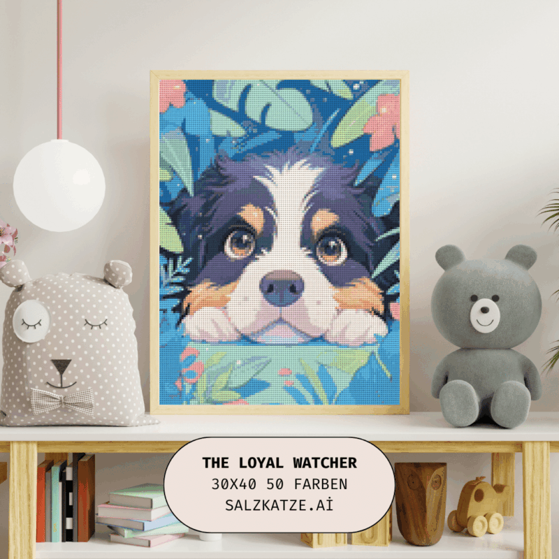 The Loyal Watcher by Salzkatze.ai 30x40 50 Farben | Ai Art
