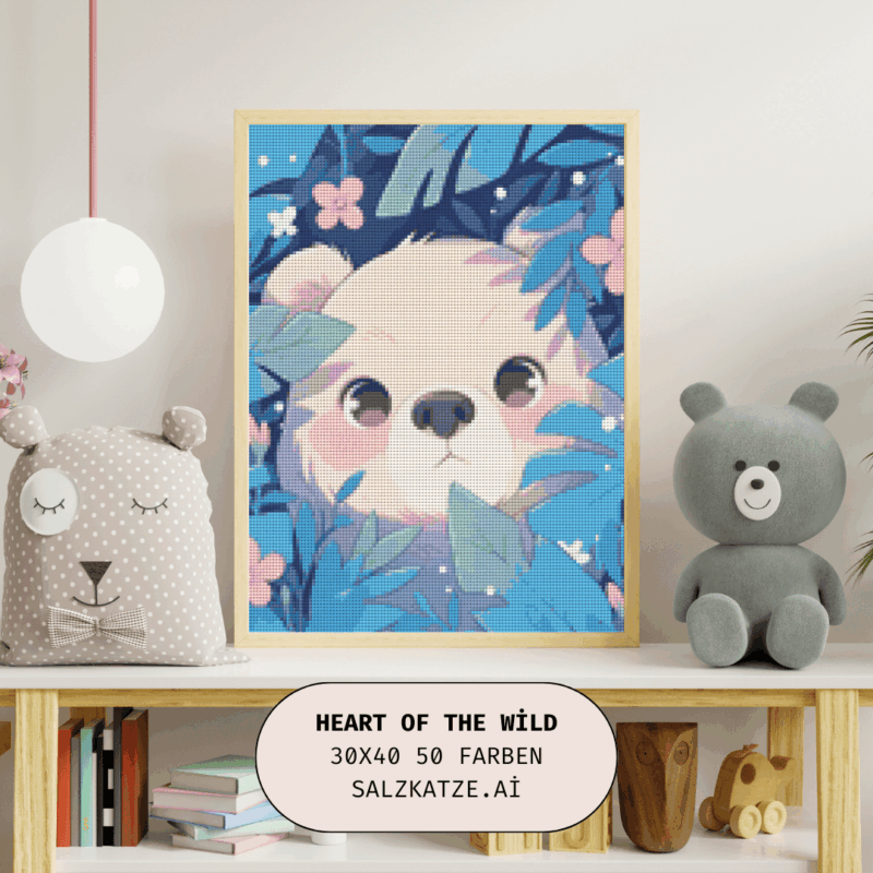 Heart of the wild by Salzkatze.ai 30×40 50 Farben | Ai Art