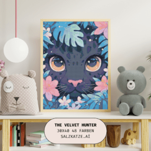 The Velvet Hunter by Salzkatze.ai 30x40 50 Farben | Ai Art