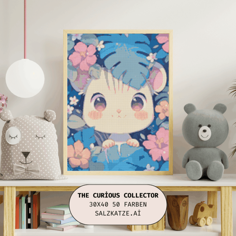 The Curious Collector by Salzkatze.ai 30x40 50 Farben | Ai Art
