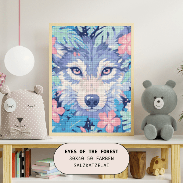 Eyes of the Forest by Salzkatze.ai 30x40 50 Farben | Ai Art