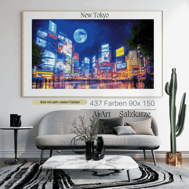 New Tokyo by Salzkatze.ai 90×150 437 Farben | Ai Art