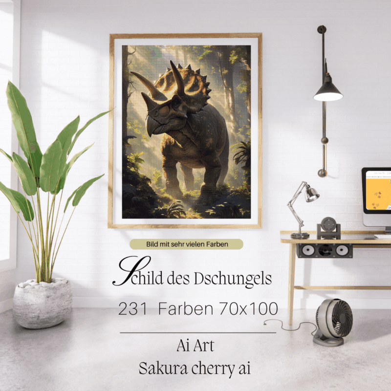 Schild des Dschungels by Sakura Cherry ai 70x100 231 Farben | Ai Art