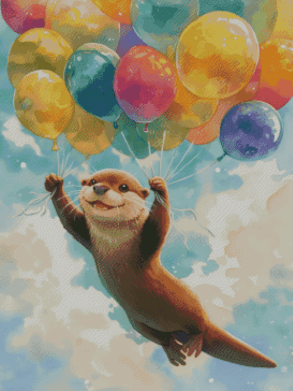 Balloon Adventure by Salzkatze.ai 50x60 56 Farben