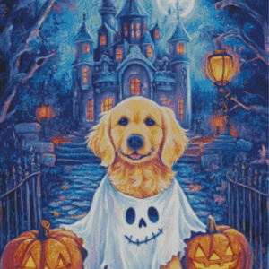Ghostly Good Boy by Salzkatze.ai 50x60 56 Farben
