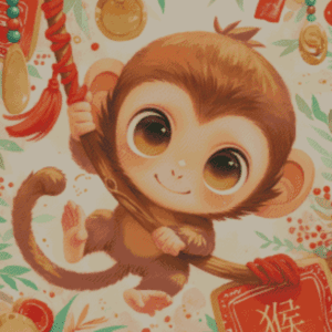 Tierkreiszeichen Affe by Shalajarias 50x60 56 Farben