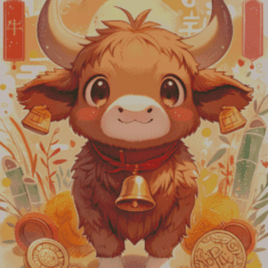 Tierkreiszeichen Büffel by Shalajarias 50x60 56 Farben