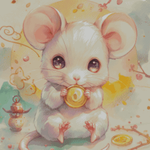 Tierkreiszeichen Ratte by Shalajarias 50x60 56 Farben