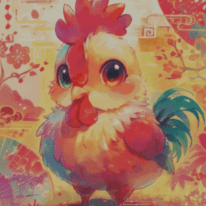 Tierkreiszeichen Hahn by Shalajarias 50x60 56 Farben