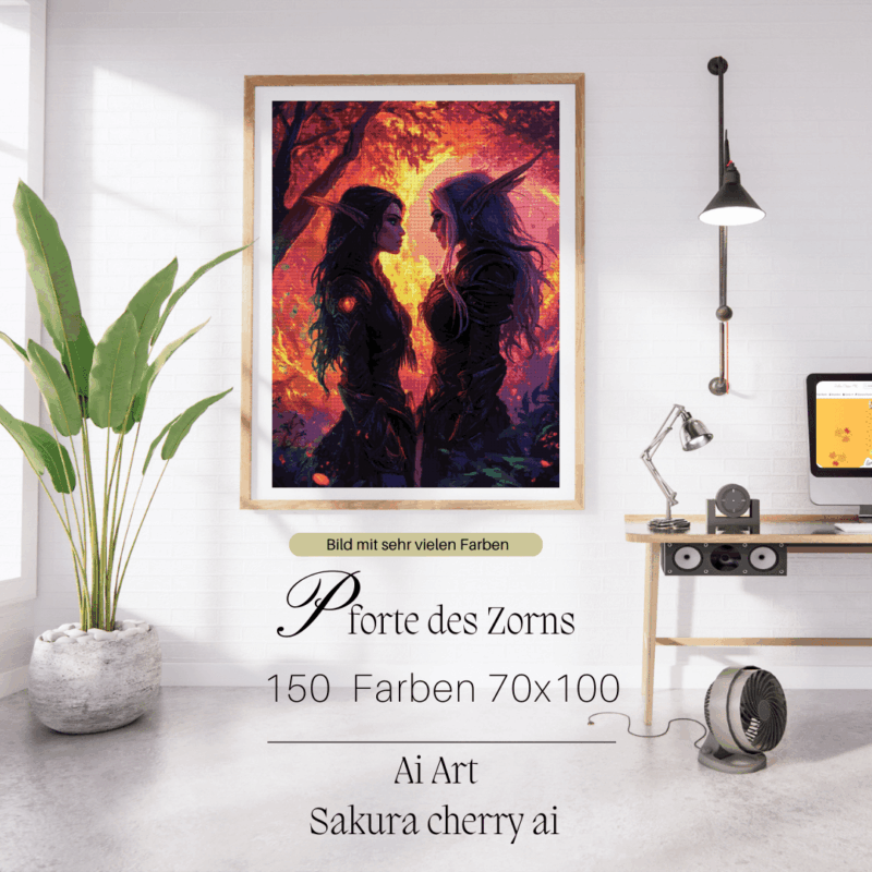 Pforte des Zorns by Sakura Cherry ai 70x100 150 Farben | Ai Art