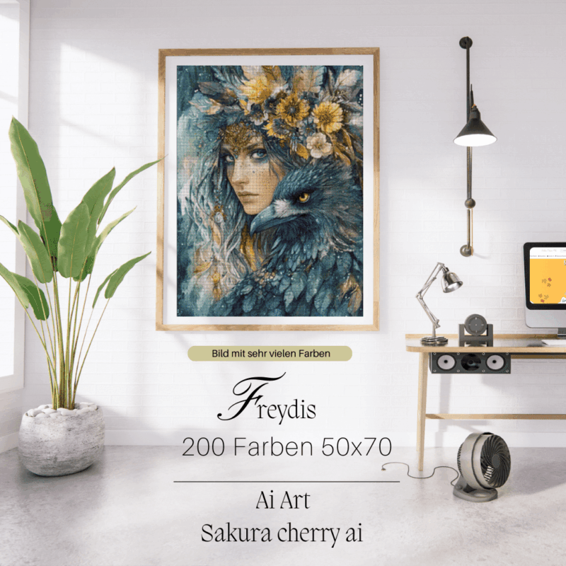Freydis by Sakura.Cherry ai 50x70 200 Farben | Ai Art