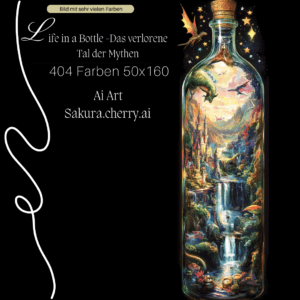 Life in a Bottle -Das verlorene Tal der Mythen by Sakura.Cherry ai 50×160 404 Farben | Ai Art
