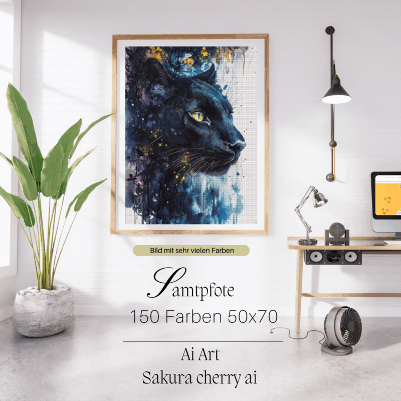 Samtpfote by Sakura.Cherry ai 50x70 150 Farben | Ai Art
