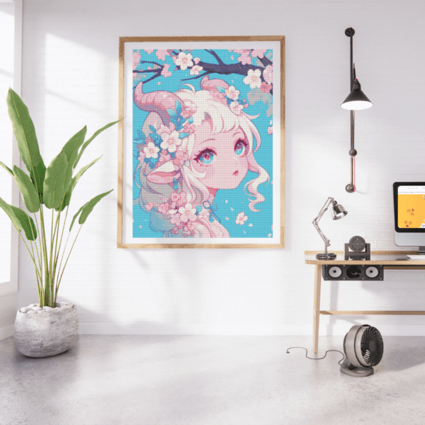 Blossom whisperer by Shalajarias 50x70 49 Farben | Ai Art – Bild 2