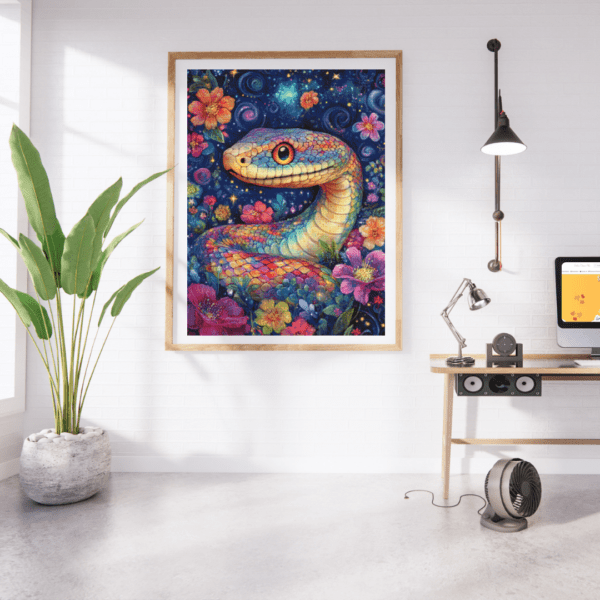 Whispers in the Floral Sea by Salzkatze.ai 60x80 358 Farben | Ai Art – Bild 2