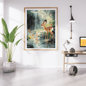 Whispers of the Waterfall by Sakura.Cherry ai 50x70 208 Farben | Ai Art