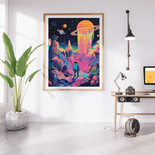 Cosmic Odyssey by Salzkatze.ai 70x100 254 Farben | Ai Art – Bild 2