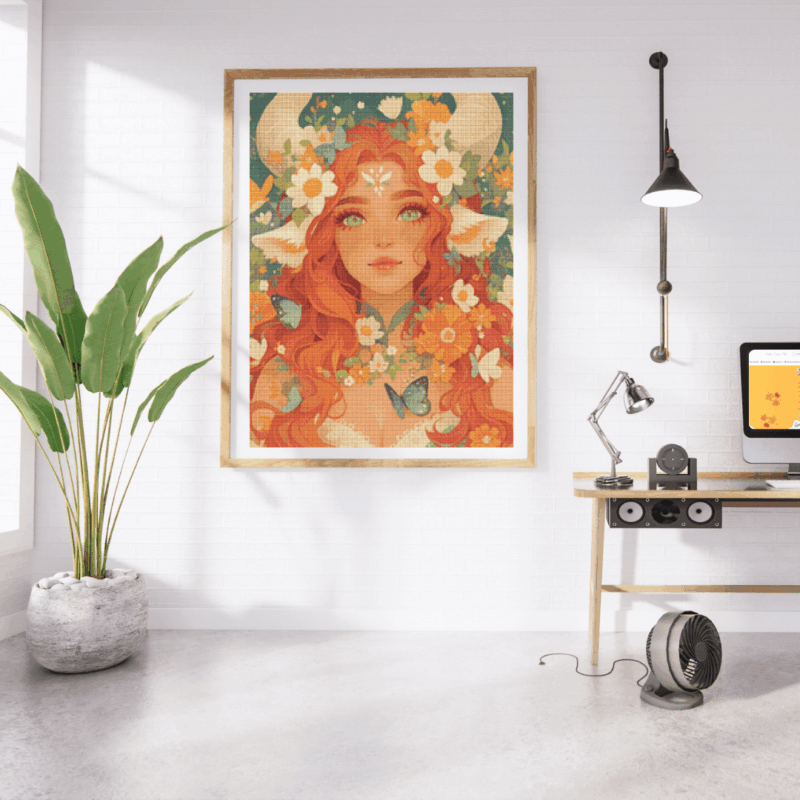 Wildflower Empress by Shalajarias 50x70 78 Farben | Ai Art