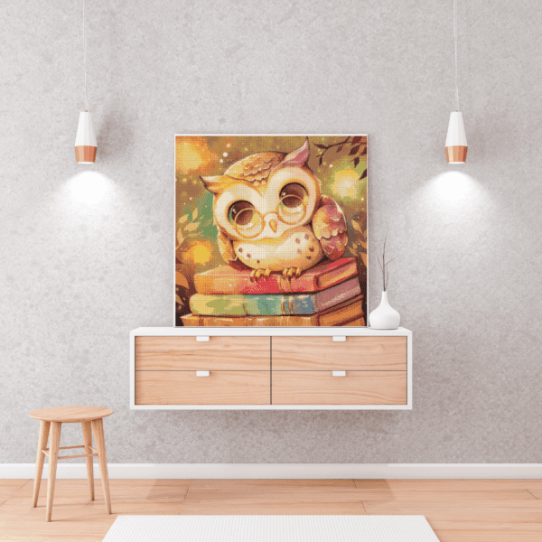 Bookworm Hoot by Shalajarias 50x50 50 Farben | Ai Art – Bild 2