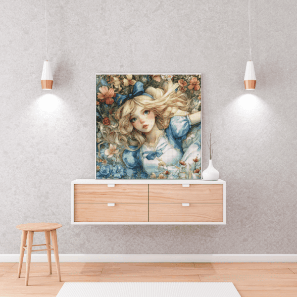 Verwunschene Gartenstille by Sakura cherry ai 50x50 80 Farben | Ai Art – Bild 2