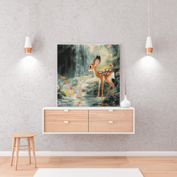 Whispers of the Waterfall by Sakura cherry ai 50x50 80 Farben | Ai Art – Bild 2
