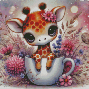 Teacup Giraffe by salzkatze.ai 50x50 56 Farben