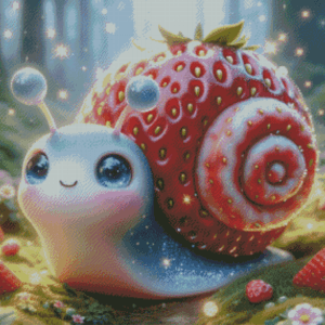 Erdbeer Schnecki by Lexxy ai 50×70 56 Farben