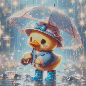 Das Regenlied der Federfee by Lexxy ai 50x50 56 Farben