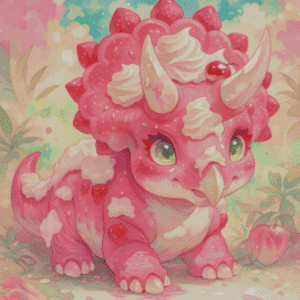 Strawberry Horn Delight by Shalajarias 50x50 56 Farben