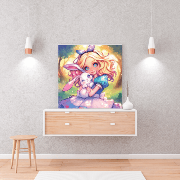 Welcome to Alice Wonderland by Finira 50x50 132 Farben | Ai Art – Bild 2