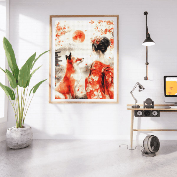Kitsune Blessing by Salzkatze.ai 60x70 90 Farben | Ai Art – Bild 2