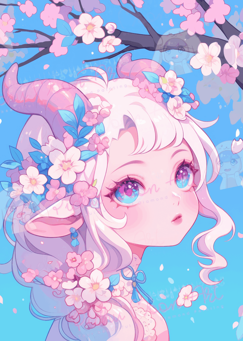 Blossom whisperer by Shalajarias 50x70 49 Farben | Ai Art