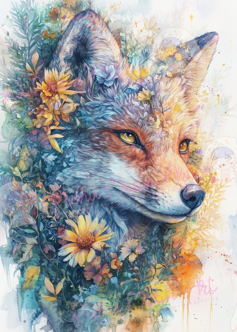 Blütenwächter by Sakura.Cherry ai 50×70 70 Farben | Ai Art