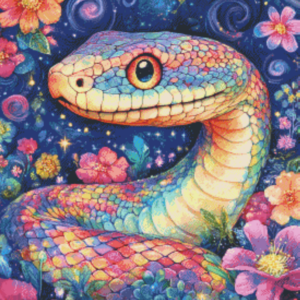 Whispers in the floral sea by Salzkatze.ai 50×70 56 Farben