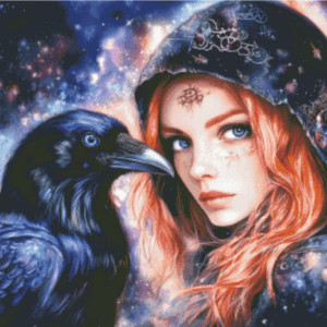 Soulmates - The Raven by Salzkatze.ai 50x70 56 Farben