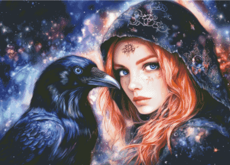 Soulmates - The Raven by Salzkatze.ai 50x70 56 Farben