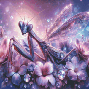 Crystalwing Mantis by Lexxy ai 50×70 56 Farben