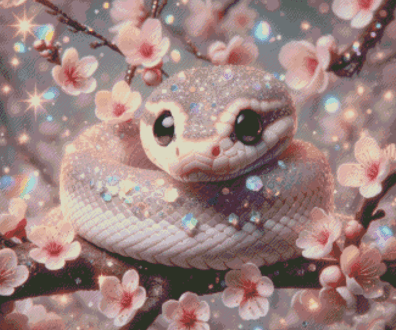 Crystal Serpent by Lexxy ai 50x60 56 Farben