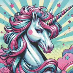Neon Unicorn by Lexxy ai 50x60 56 Farben