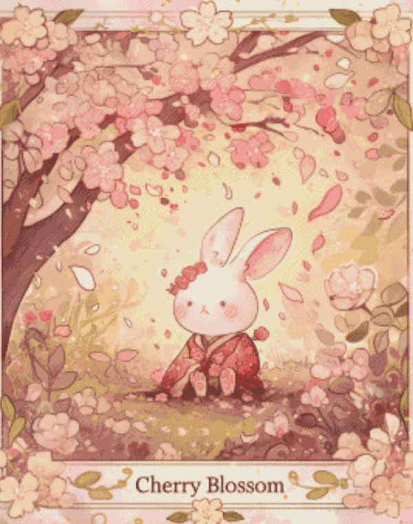 Tarot Card : cherry blossom by Shalajarias 50x60 56 Farben