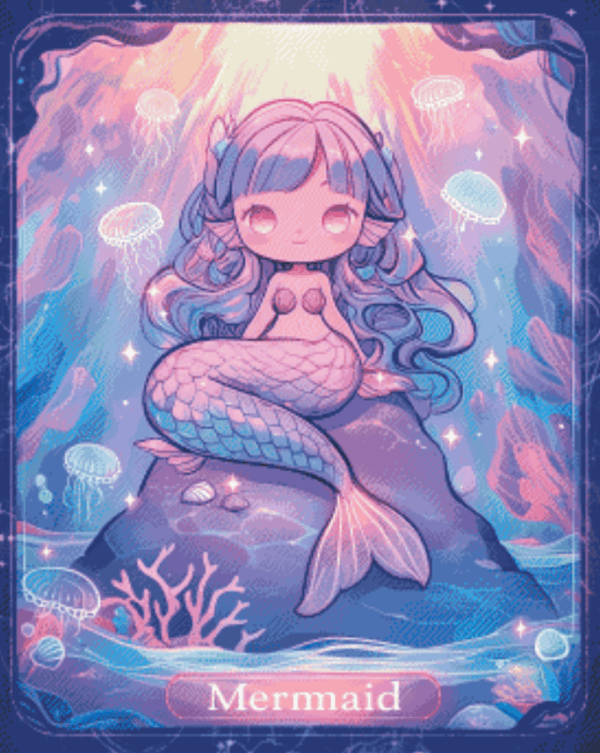 Tarot Card : Mermaid by Shalajarias 50x60 56 Farben