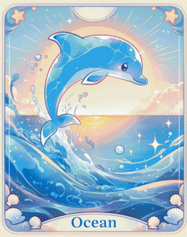 Tarot Card : ocean by Shalajarias 50x60 56 Farben