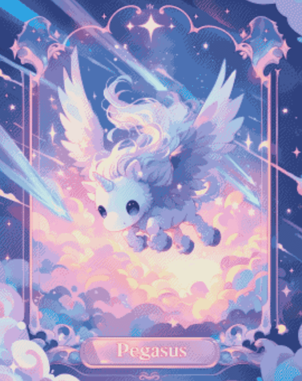 Tarot Card : Pegasus by Shalajarias 50x60 56 Farben