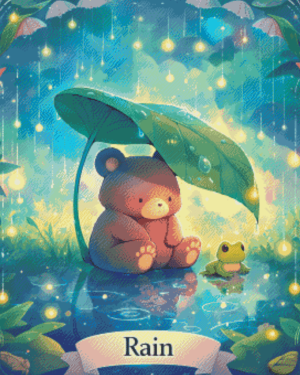 Tarot Card : Rain by Shalajarias 50x60 56 Farben