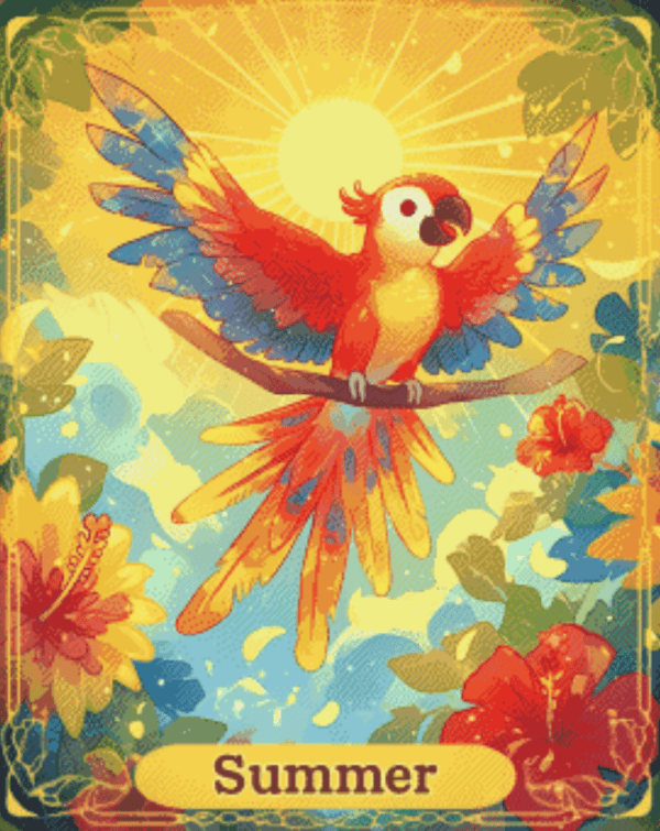 Tarot Card : summer by Shalajarias 50x60 56 Farben