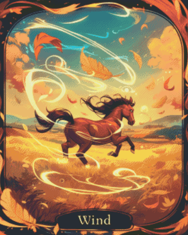 Tarot Card : wind by Shalajarias 50x60 56 Farben