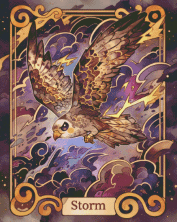 Tarot Card : Storm by Shalajarias 50x60 56 Farben