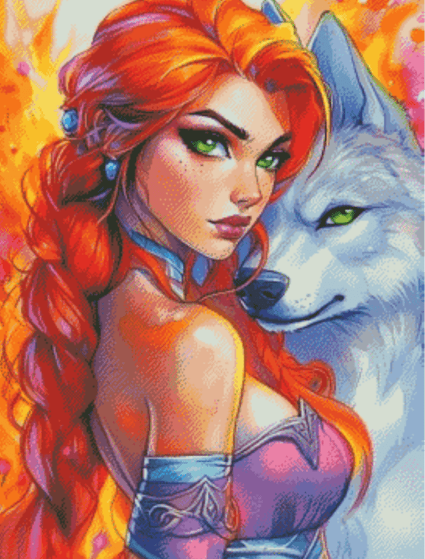 Flameborn Huntress by Finira 50×65 56 Farben