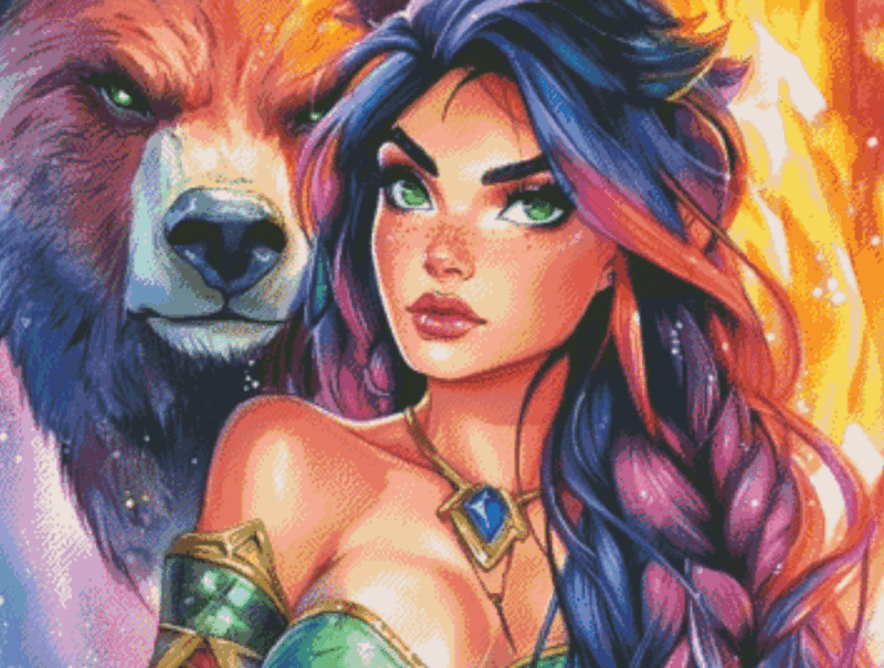 Warrior of the Nature by Finira 50×65 56 Farben